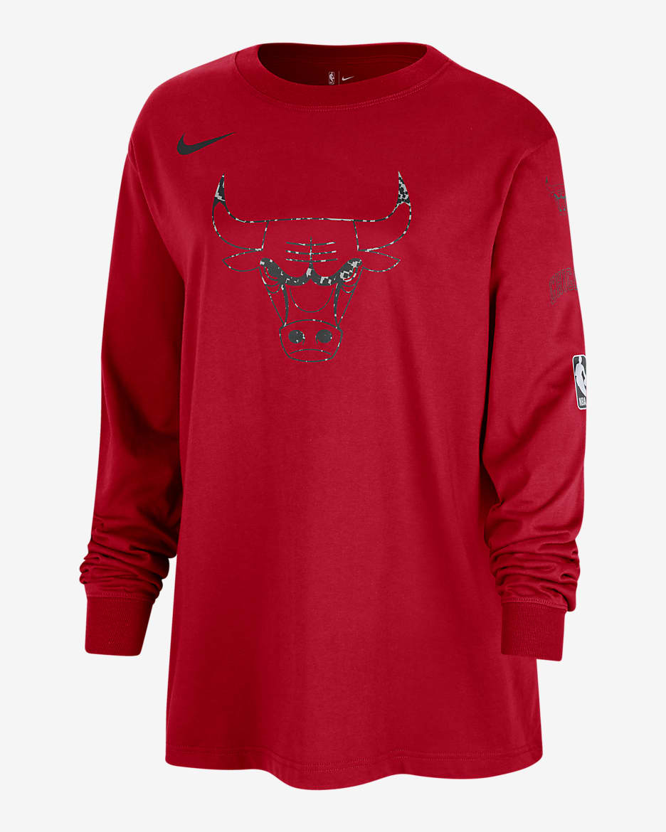 NEW!! BULLS Nike DRI FIT hot LONG SLEEVE 100% COTTON